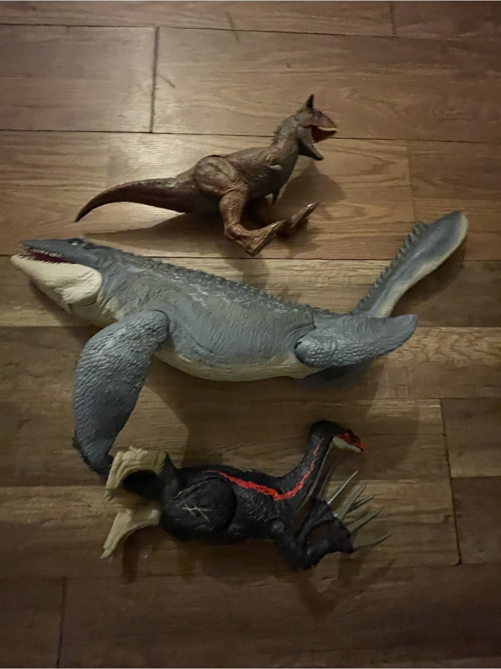 Realistic Reptile Habitat Figures - Gray and Brown Sea & Land Creatures